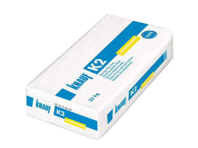 Elastingi plytelių klijai Knauf K2 25,0kg Elastingi plytelių klijai Knauf K2 25,0kg